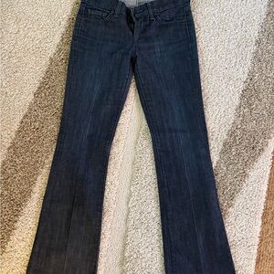 7 For All Mankind Dark Blue Flare Jeans